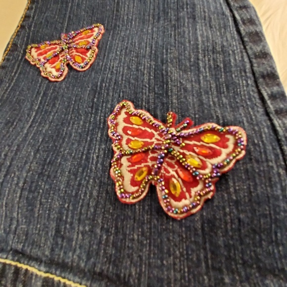 NWT FADED GLORY GIRLS EMBELLISHED BOHO JEANS SZ 16 - Picture 8 of 8